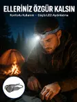 LED Kafa Feneri Ayarlanabilir Baş Bantlı Güçlü Aydınlatma Lambası-1