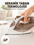 2200 Watt Buharlı Ütü Kahverengi Serak Taban Şok Buharlı-1