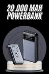 Hızlı Şarj Özellikli 20.000 Mah Dijital Göstergeli USB Girişli Android ve İOS Uyumlu Powerbank-2