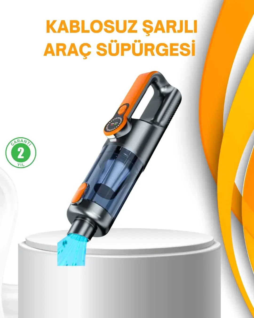 Kompakt Şarjlı El Süpürgesi Kuru ve Sıvı Tezlik 5 Aparatlı