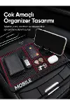 Araç İçi Kaydırmaz Organizer Mat Telefon Standlı Çok Amaçlı Konsol Düzenleyici-1