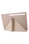 Samsung Galaxy Tab A9 Plus Kılıf Kalemlikli Mars Tablet Kılıfı - Rose Gold-3