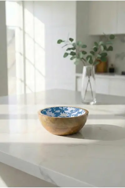 Mango Agacı Sunum Servis Kasesi & Dekoratif Kase 20 Cm Desenli