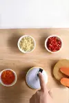 Şarjlı Portatif Doğrayıcı Mini Pratik Rondo El Doğrayıcı Üç Bıçaklı Çelik Bıçaklı-4