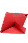 Samsung Galaxy X610 Tab S9 FE Plus 12.4 Kılıf Kalemlikli Mars Tablet Kılıfı - Kırmızı-2