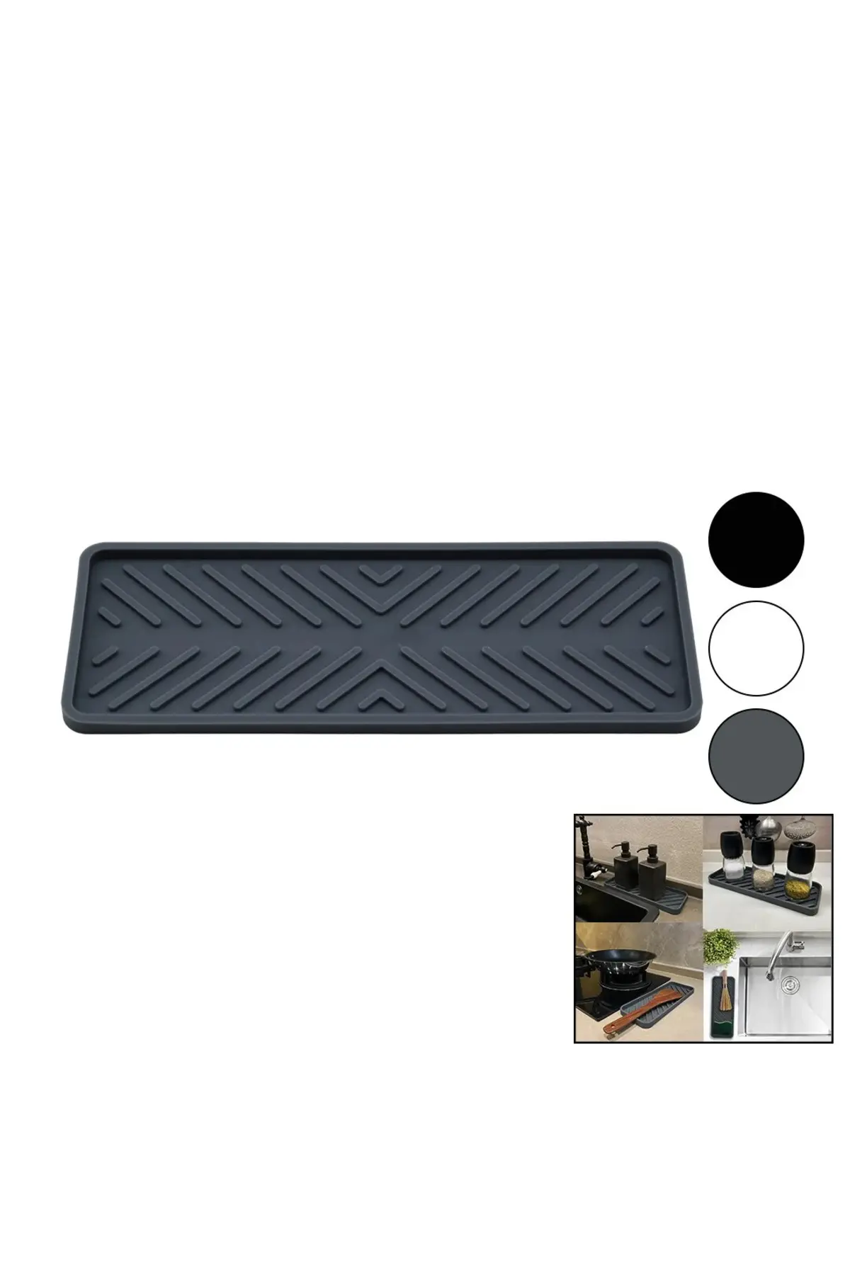 Organizer - Silikon Mutfak Lavabo Düzenleyici Renkli Mat 22.5 X 9CM BRKT-178617