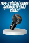 Araç İçi Hızlı Şarj Soketi 38W Oto Çakmaklık Type-C Araba Çakmaklık-2