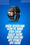 Amoled Ekran Metal Deri Silikon Kordonlu Uyku ve Sağlık Takibi-2