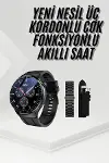 Amoled Ekran Metal Deri Silikon Kordonlu Uyku ve Sağlık Takibi-1