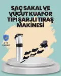 Profesyonel Erkek Tıraş Makinesi – Kablosuz, Paslanmaz Bıçaklı ve Tam Aksesuar-1