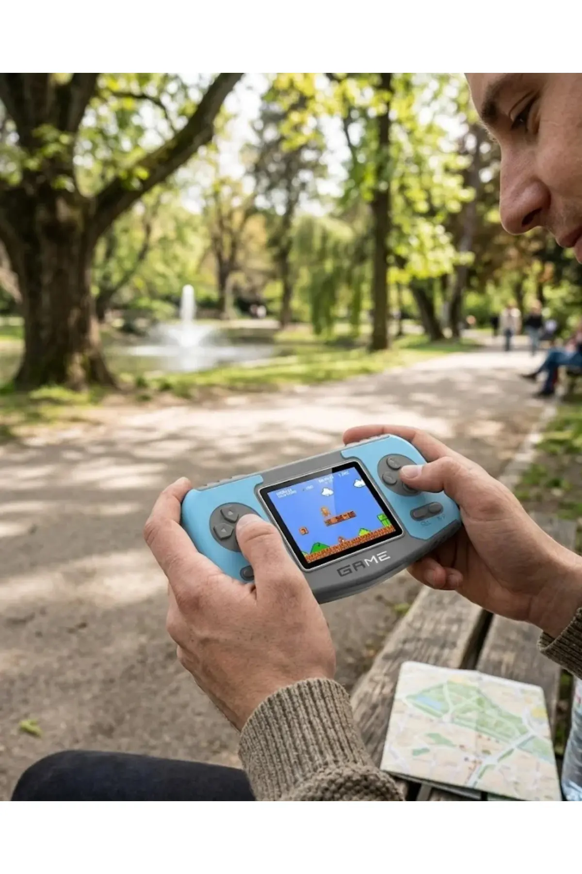 Taşınabilir Klasik Oyun Konsolu TV Bağlantılı Dahili Oyunlu Şarjlı Game Console