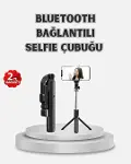 Kablosuz Bluetooth Selfie Çubuğu – 360° Dönebilir Başlık, Taşınabilir ve Şık Tasarım-1