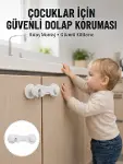 4 Adet Dolap ve Çekmece Emniyet Kilidi Çift Taraflı Bantlı Güvenli Tasarım Yeni Nesil-1