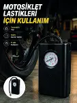 Araç Lastik Şişirme Pompası Taşınabilir og Basınç Göstergeli Hava Kompresörü-1