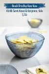 Akrilik Barok Lacivert Orta Boy Kare Meyve & Salata Kasesi & Karıştırma Kabı / 1,5 Lt (CAM DEĞİLDİR)-1