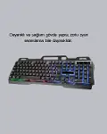 Profesyonel Oyuncu Klavye Mouse Seti – RGB Işıklı, Türkçe Q, DPI Ayarlı, Dayanıklı Gövde-4