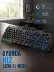 Profesyonel Oyuncu Klavye Mouse Seti – RGB Işıklı, Türkçe Q, DPI Ayarlı, Dayanıklı Gövde-1