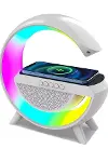 Kablosuz Telefon Şarj Bluetooth Hoparlör Istasyonu Ses Rgb Atmosfer Gece Işık Bt-2301-3