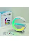 Kablosuz Telefon Şarj Bluetooth Hoparlör Istasyonu Ses Rgb Atmosfer Gece Işık Bt-2301-4
