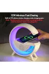 Kablosuz Telefon Şarj Bluetooth Hoparlör Istasyonu Ses Rgb Atmosfer Gece Işık Bt-2301-5