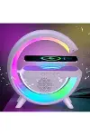 Kablosuz Telefon Şarj Bluetooth Hoparlör Istasyonu Ses Rgb Atmosfer Gece Işık Bt-2301-1