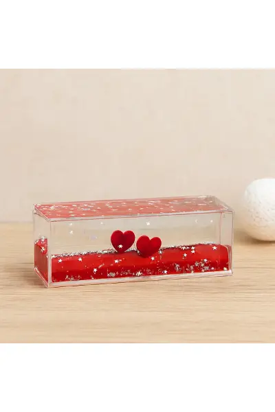Yüzen Akvaryum Mıka Şişe Süsü 4.5x13 cm (Kırmızı)