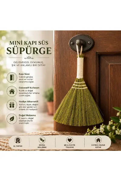 Kapı Süs - Süpürge Hasır Saplı
