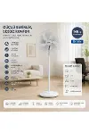 Beyaz 5 Pervane - 18 Inc Ev - Ofis Kompakt - Sessiz - Üç Kademe 140CM Yükseklik Ayaklı Vantilatör SF-1