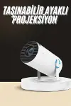 Ayaklı Projeksiyon Taşınabilir Mini Projektör Sinema Projektörü Android-2