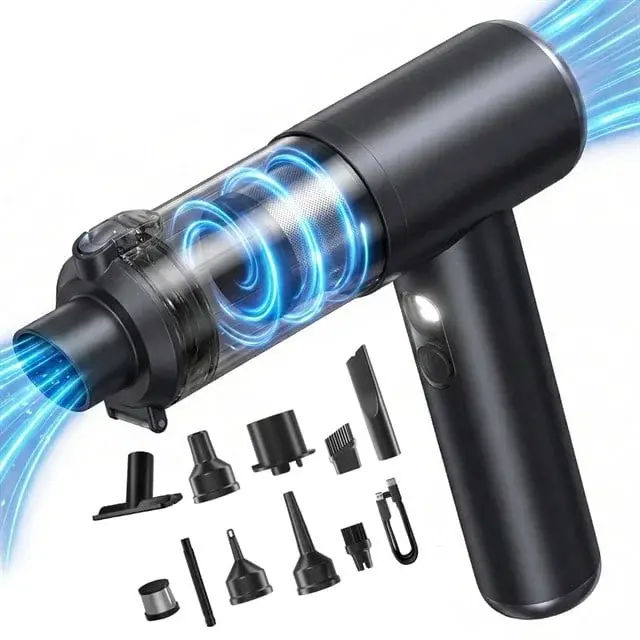 Snapron SNV-3001 100W 17000PA Şarjlı Mini Araç ve Ev Süpürgesi + EVA Taşıma Çantalı Çok Fonksiyonlu