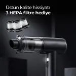 Snapron SNV-3001 100W 17000PA Şarjlı Mini Araç ve Ev Süpürgesi + EVA Taşıma Çantalı Çok Fonksiyonlu-2