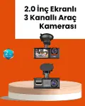 Full HD Araç Kamerası Çift Yönlü Kayıt ve Darbe Sensörü-1