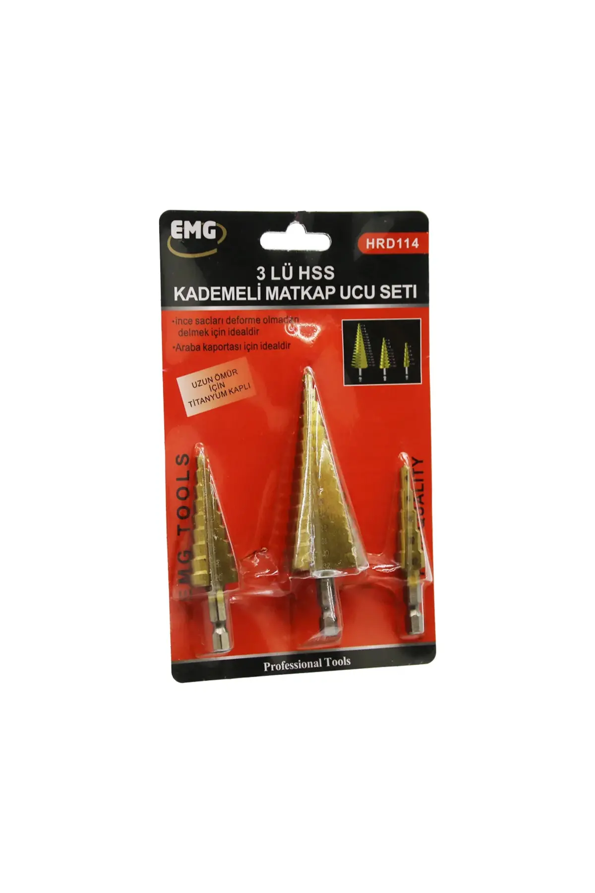 3 Parça Hss Kademeli Matkap Ucu Set