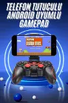 Joystik Gamepad Bluetooth Telefon Tutucu Oyun Kolu Telefon Android Uyumlu-2