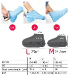 Silikon Ayakkabı Kılıfı Kaymaz Su Kir Geçirmez M Beden Siyah-4