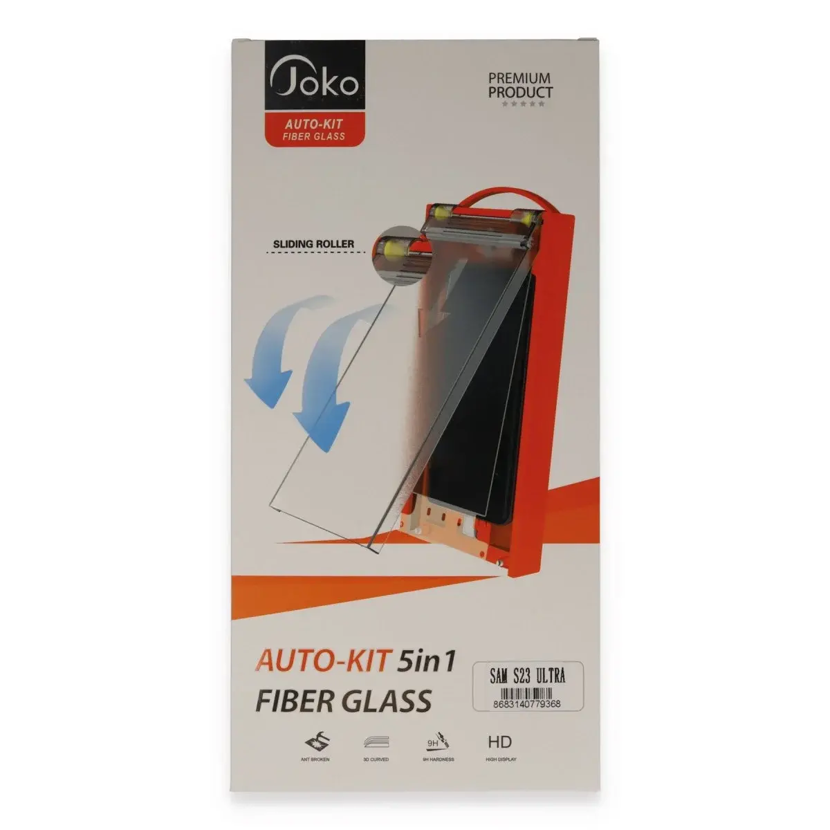 Joko Samsung Galaxy S23 Ultra Autokit 5in1 Fiber Hayalet Cam Ekran Koruyucu