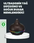 550ML Ultrasonik Hava Nemlendirici ve Aromaterapi Difüzörü-1