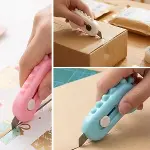 Dinozor Tasarımlı 2’li Mini Makas ve Falçata Seti – Pratik Kargo Paket Açıcı Aparat-3