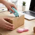 Dinozor Tasarımlı 2’li Mini Makas ve Falçata Seti – Pratik Kargo Paket Açıcı Aparat-4