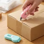 Dinozor Tasarımlı 2’li Mini Makas ve Falçata Seti – Pratik Kargo Paket Açıcı Aparat-1