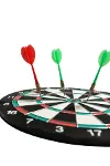 Kaliteli Ahşap 15 İnç Dart Tahtası Kolay Montajlı 4 Ok-3