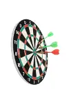Kaliteli Ahşap 15 İnç Dart Tahtası Kolay Montajlı 4 Ok-4
