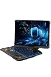Apple JP11 iPad Pro 11 (2022) Kılıf Vales Dönen Ledli Klavyeli Tablet Kılıfı - Siyah-2