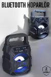 Taşınabilir Bluetooth Hoparlör Led Işıklı Uzun Pil Ömrü-1