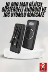 Wireless Powerbank 10000 Mah LED Ekranlı Dahili Kablolu Hızlı Şarj-2