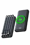 Wireless Powerbank 10000 Mah LED Ekranlı Dahili Kablolu Hızlı Şarj-1
