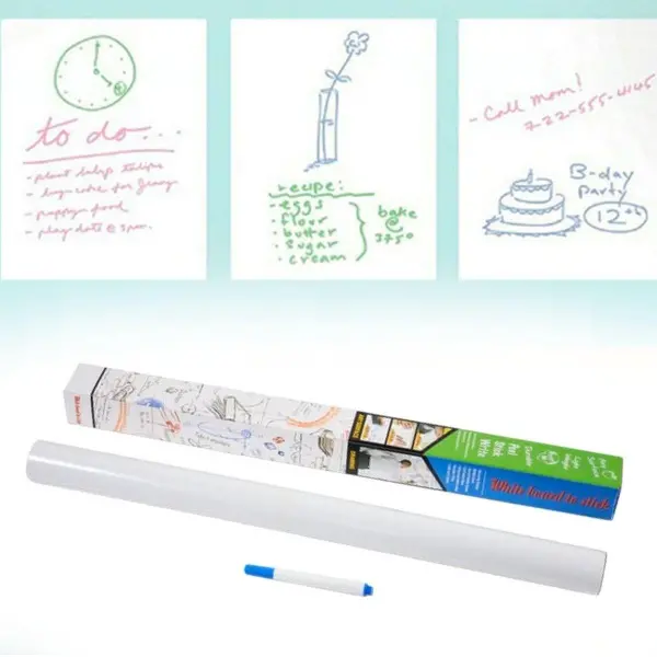 Silinebilir Kalemli Sticker  Duvara Yapışabilen Yazı Tahtası 60x100 cm (4745)
