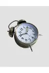 Retro Tarz Bronz Dekoratif Masa Saati Metal Gövde Yüksek Sesli Alarm-3