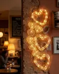 Dekoratif Kalp LED Neon Lamba Romantik Oda Balkon ve Masa Üstü Işığı-1