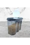 2 Kapaklı Ölçekli Erzak Saklama Kabı - 1,2 Litre - SA930-2